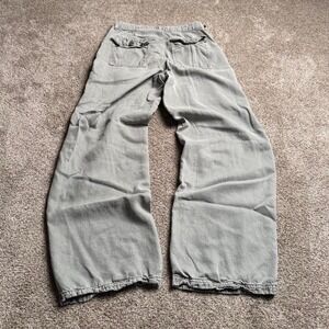 AMERICAN EAGLE PALE SAGE LYOCELL CARGO PANTS